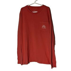 Vineyard Vines Coral Pink Christmas Long Sleeve T-Shirt